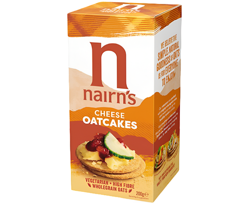 [5790] [20% OFF] Nairns Oatcakes - Cheese Oatcakes X 12 X 200g