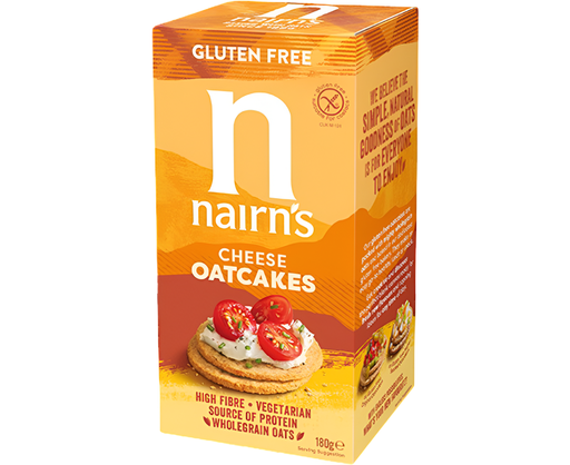[5795] Nairns Oatcakes - GLUTEN FREE Cheese Oatcakes X 8 X 180g