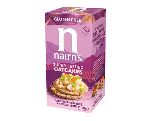 [6587] Nairns Oatcakes - GLUTEN FREE Super Seeded Oatcakes N9642 X 8 X 180g