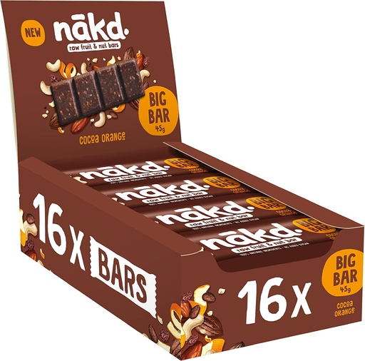 [11656] [20% OFF] Nakd Big Bar - Cocoa Orange X 16 X 45g