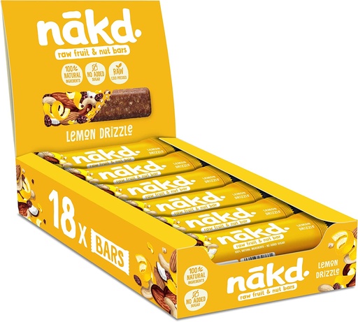 [11653] Nakd Nudies Bar - Lemon Drizzle X 18 X 35g