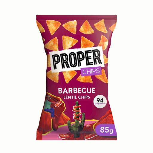 [12789] [30% OFF] Proper Chips - Barbecue Lentil X 8 X 85g