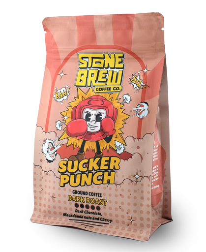 [13695] [20% OFF] Stonebrew Coffee Co Coffee - GROUND Sucker Punch X 6 X 200g