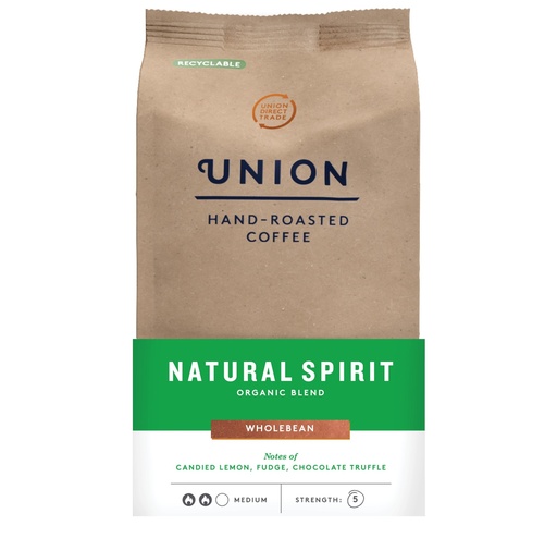 [5315] Union Coffee - WHOLE BEAN Natural Spirit Organic X 6 X 200g