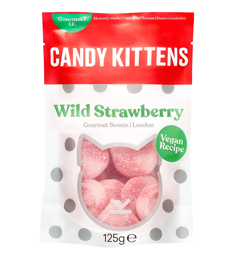 [9002] Candy Kittens Sweets - Wild Strawberry X 10 X 140g