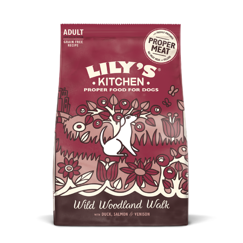 [11104] [25% OFF] Lilys Kitchen Pet Food - DOG DRY Duck Salmon & Venison DWW13 X 4 X 1KG