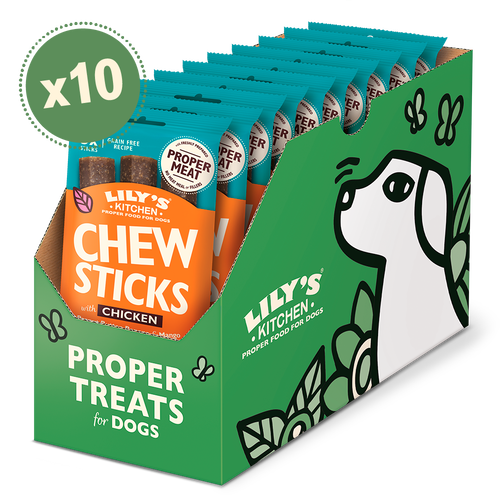 [11108] [25% OFF] Lilys Kitchen Pet Food - DOG Chew Sticks Chicken 3pk 120g DTCC12 X 10 X 120g