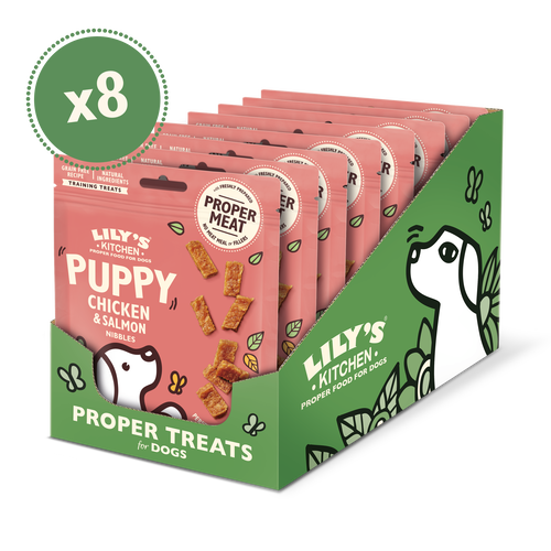 [11109] [25% OFF] Lilys Kitchen Pet Food - PUPPY Chicken & Salmon Nibbles DTSPN70 X 8 X 70g