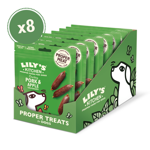[11110] [25% OFF] Lilys Kitchen Pet Food - DOG Cracking Pork & Apple Sausages DTSPS70 X 8 X 70g
