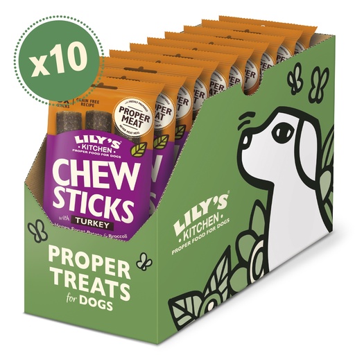 [12291] [30% OFF] Lilys Kitchen Pet Food - DOG Chew Stick Turkey DTCT12 X 10 X 120g
