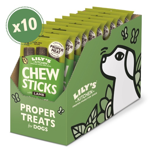 [12293] Lilys Kitchen Pet Food - DOG Chew Stick Lamb DTCL12 X 10 X 120g
