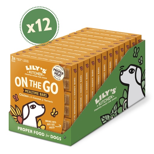 [12290] [30% OFF] LilysKitchen Pet Food Multipack - DOG Chicken Bar ZDMBC3 X 12 X (3x40g)