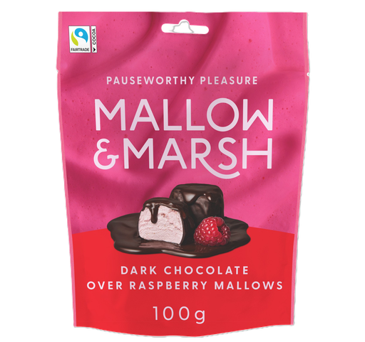 [11471] Mallow and Marsh Marshmallows - Raspberry and Dark Chocolate X 6 X 100g