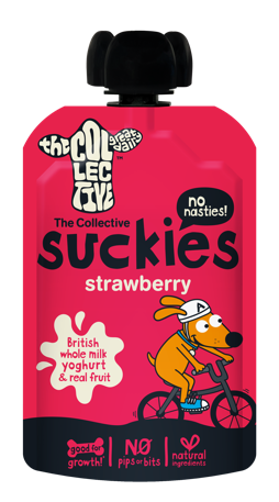 [9934] The Collective Suckies Kids Pouches - Strawberry X 6 X 90g