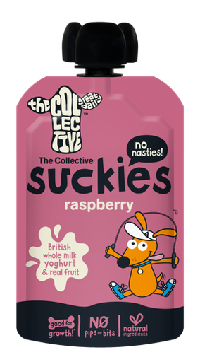 [9935] The Collective Suckies Kids Pouches - Raspberry X 6 X 90g