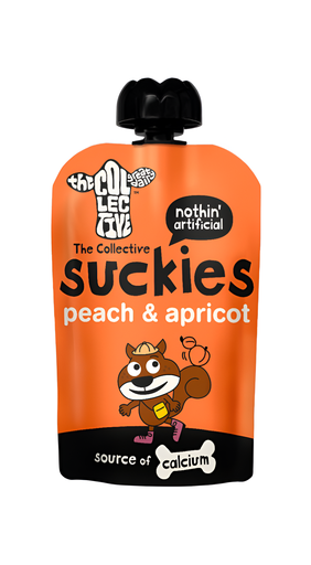 [9981] The Collective Suckies Kids Pouches - Peach & Apricot X 6 X 90g