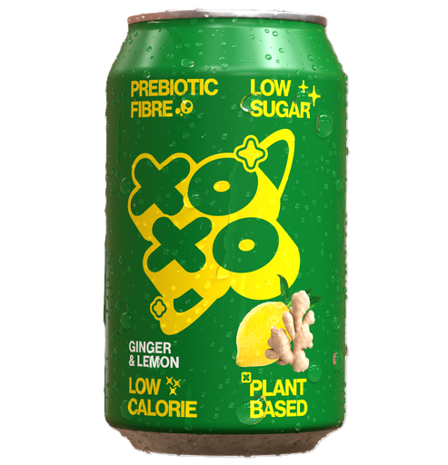 [14025] [25% OFF] XOXO Prebiotic Sparkling Soda - Ginger and Lemon X 12 X 330ml