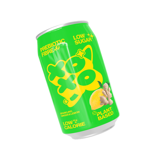 [14025] XOXO Prebiotic Sparkling Soda - Ginger and Lemon X 12 X 330ml