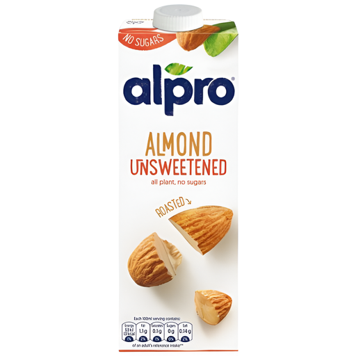 [13539] Alpro Plant Based Milk - Almond Unsweetend X 8 X 1L