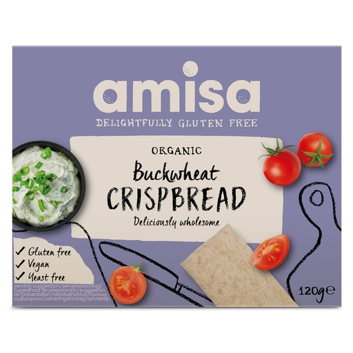 [13358] Amisa Organic GF Crispbread - Buckwheat X 12 X 120g