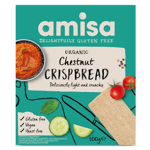 [13363] Amisa Organic GF Crispbread - Chestnut X 12 X 100g