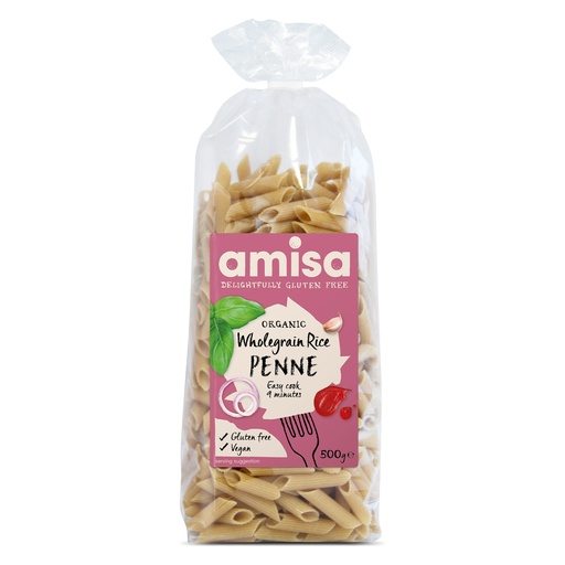 [13369] [30% OFF] Amisa Organic GF Pasta - Wholegrain Rice Penne X 10 X 500g