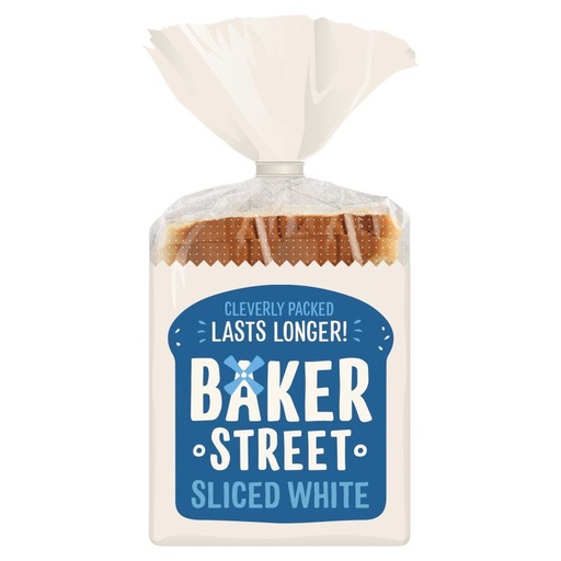[13805] Baker Street Bread - Sliced White Loaf 550g