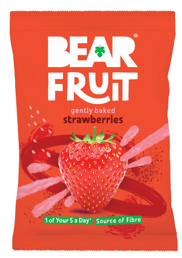 [13889] Bear Baked Fruit - SMALL Strawberries X 14 X 35g