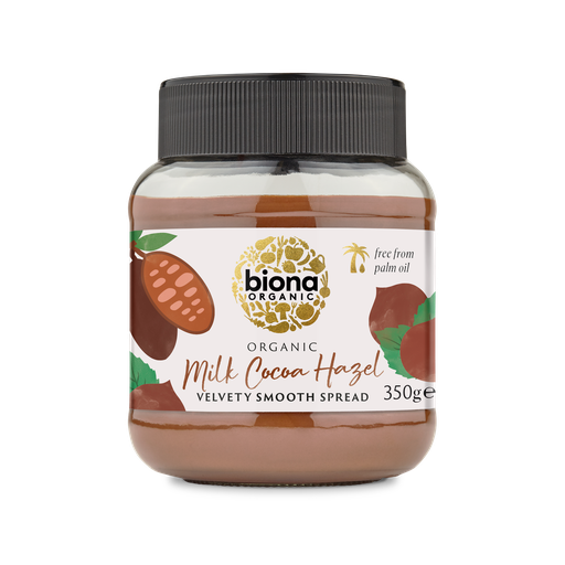 [4095] Biona Organic Chocolate Spread - Milk Chocolate & Hazel X 6 X 350g