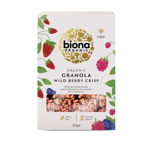 [9260] Biona Organic Granola - Wild Berry Crispy X 6 X 375g