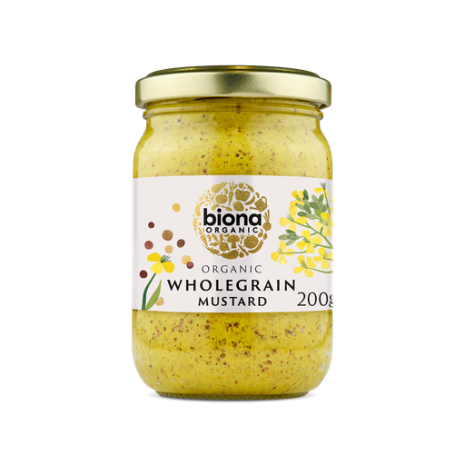[4494] Biona Organic Mustard - Wholegrain X 6 X 200g