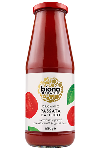 [4338] Biona Organic Passata - Basilico X 12 X 680g