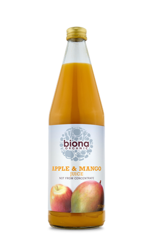 [5445] Biona Organic Pressed Fruit Juice - Apple & Mango X 6 X 750ml
