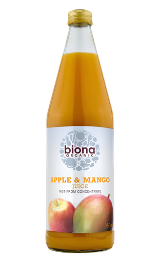 [5445] Biona Organic Pressed Fruit Juice - Apple & Mango X 6 X 750ml