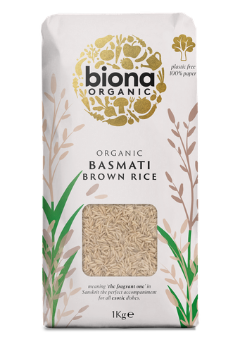 [4054] Biona Organic Rice - Basmati Brown X 6 X 500g