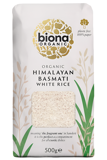 [4142] Biona Organic Rice - Basmati White X 6 X 500g