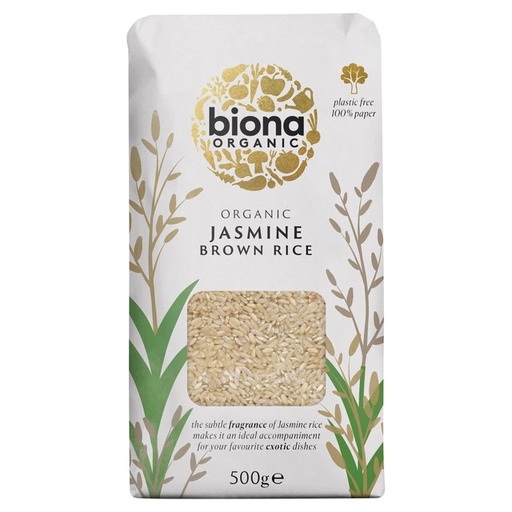 [5682] Biona Organic Rice - Jasmine Brown X 6 X 500g