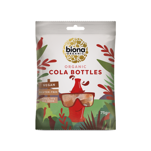 [11820] Biona Organic Sweets - Cool Cola Bottles X 10 X 75g