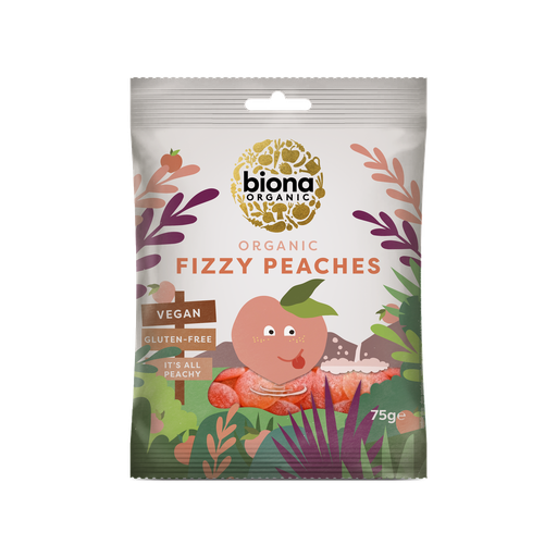 [11824] Biona Organic Sweets - Fizzy Peaches X 10 X 75g