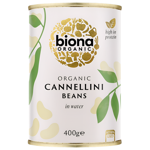 [3119] Biona Organic Veg & Pulse Cans - Cannellini Beans X 6 X 400g