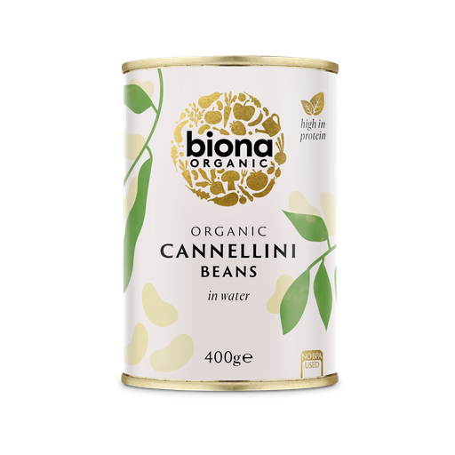 [3119] Biona Organic Veg & Pulse Cans - Cannellini Beans X 6 X 400g