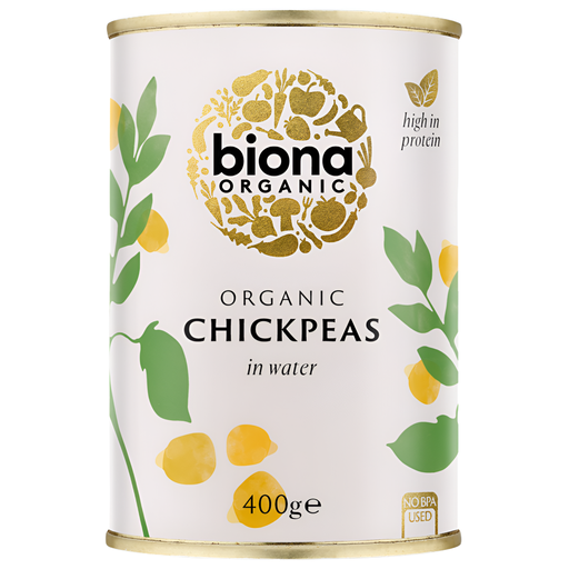 [3125] Biona Organic Veg & Pulse Cans - Chick Peas X 6 X 400g