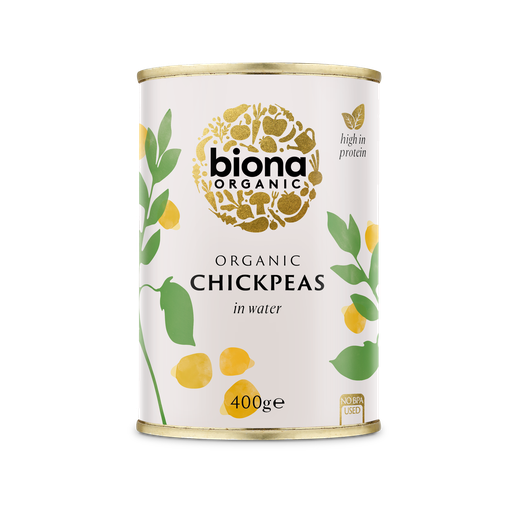 [3125] Biona Organic Veg & Pulse Cans - Chick Peas X 6 X 400g