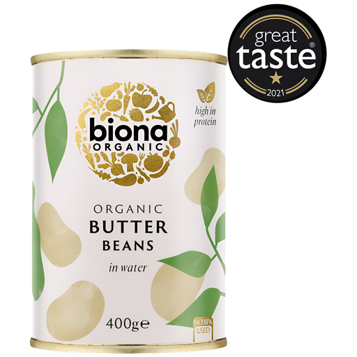 [3131] Biona Organic Veg & Pulse Cans - Butter Beans X 6 X 400g