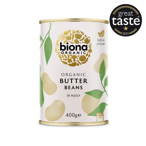 [3131] Biona Organic Veg & Pulse Cans - Butter Beans X 6 X 400g