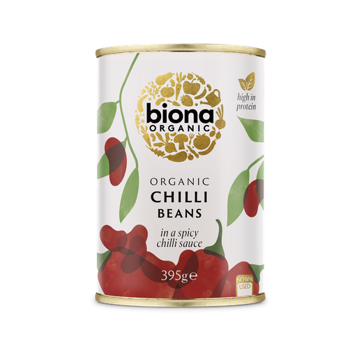 [3465] Biona Organic Veg & Pulse Cans - Chilli Beans Red Kidney X 6 X 395g