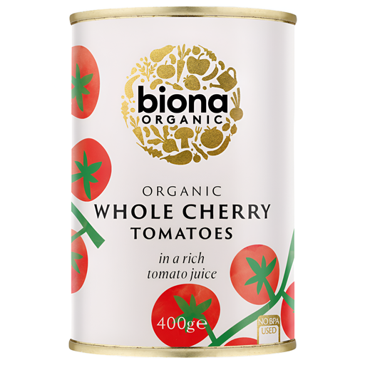 [3504] Biona Organic Veg & Pulse Cans - Tomatoes Cherry X 12 X 400g
