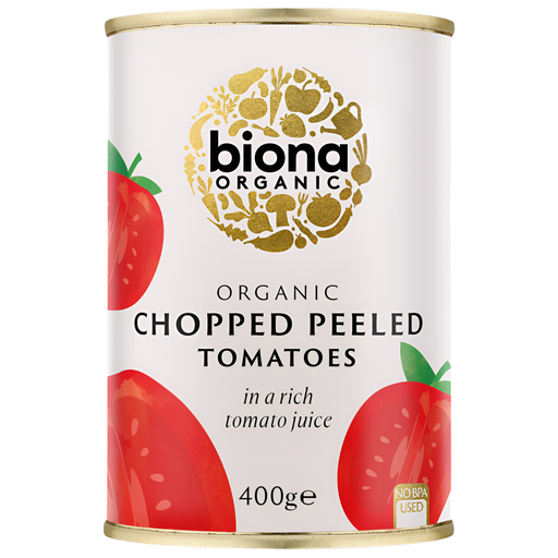 [3506] Biona Organic Veg & Pulse Cans - Tomatoes Chopped X 12 X 400g