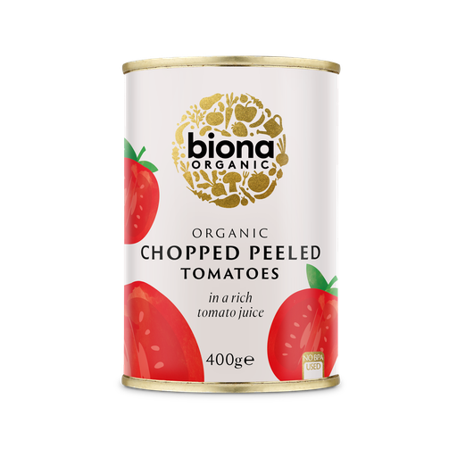 [3506] Biona Organic Veg & Pulse Cans - Tomatoes Chopped X 12 X 400g