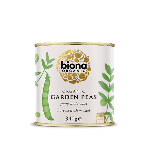 [5438] Biona Organic Veg & Pulse Cans - Garden Peas X 6 X 340g
